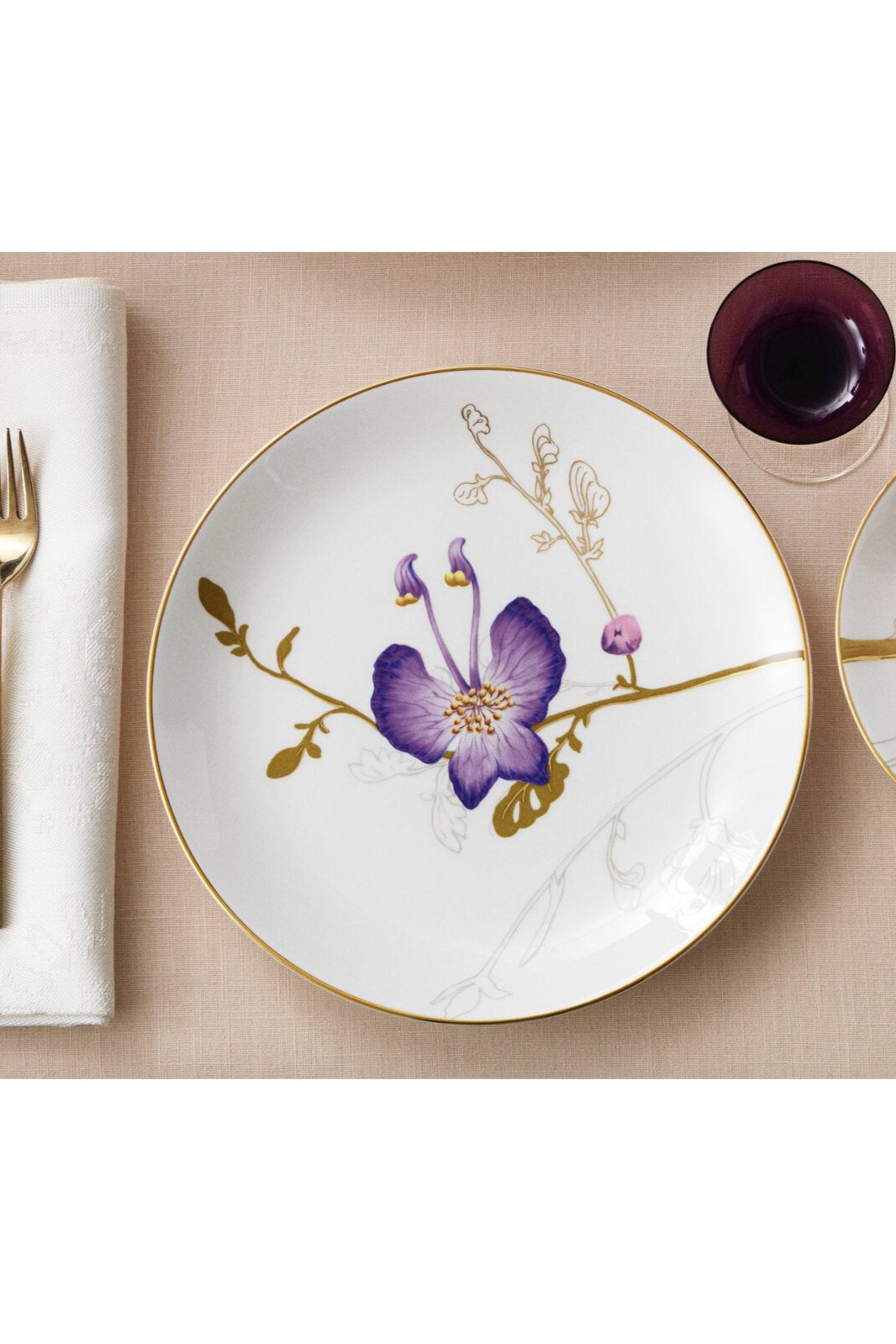 Flora tallerken, Stedmoderblomst - 22 cm.